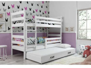 Stylová dětská patrová postel s přistýlkou
