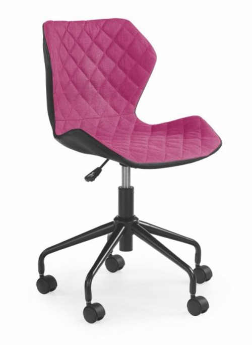 Černo-růžová otočná studentská židle k PC stolu