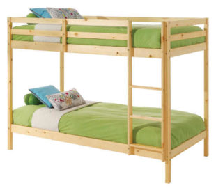 Levná dětská patrová postel smrkové dřevo