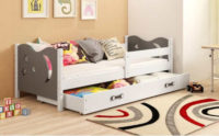 Dětská postel 160x80 se zábranouv matrací, roštem a úložným prostorem