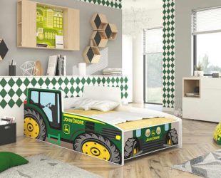 Dětská postel traktor s matrací a roštem