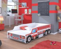 Dětská postel v provedení hasičského auta