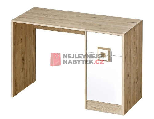 Psací stůl v moderním designu dub s bílou