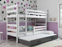 Dětská patrová postel ERYK 190x80 cm s výsuvnou přistýlkou