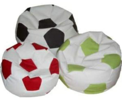 Sedací vaky fotbalové míče v různých barevných variantách