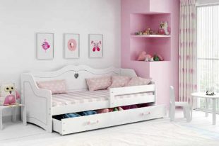 Bílá dětská postel 160x80 cm