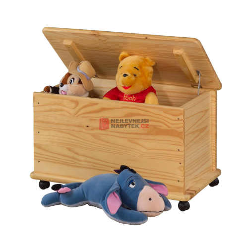 Dřevěná truhla do dětského pokoje