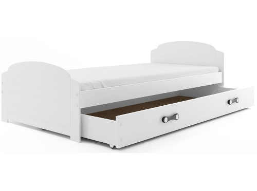 dřevěná dětská postel s úložným prostorem