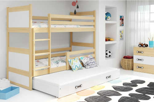 Dětská patrová postel 90x200 cm s přistýlkou