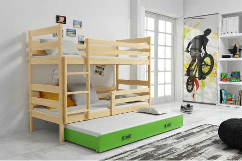 Dětská patrová postel s výsuvnou postelí
