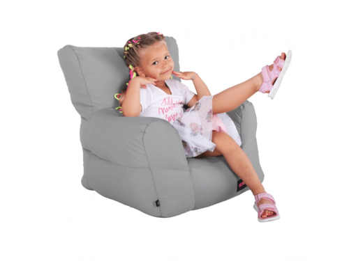 Komfortní dětský sedací vak v šedé barvě