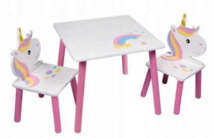 Dětský stůl se židlemi Jednorožec