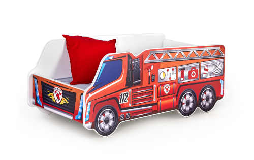 Dětská postel v designu hasičského auta
