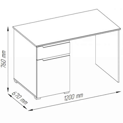 psací stůl Baumax - rozměr